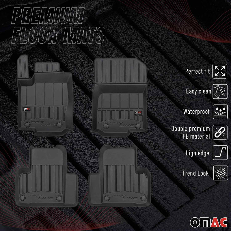 2012-2015 Mercedes ML Class W166 Premium Floor Mats Liners Full Set All Weather Heavy Duty Black