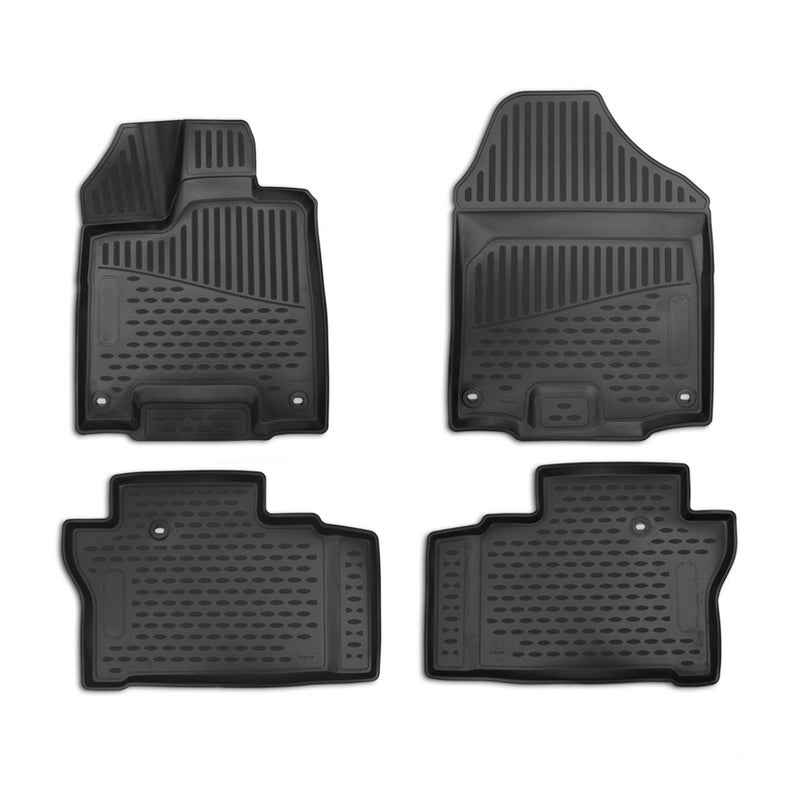 2016-2022 Honda Pilot Floor Mats Liners Full Set All Weather Black