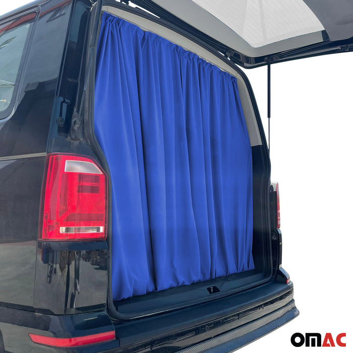 Trunk Tailgate Curtains for GMC Savana Blue 2 Privacy Curtains
