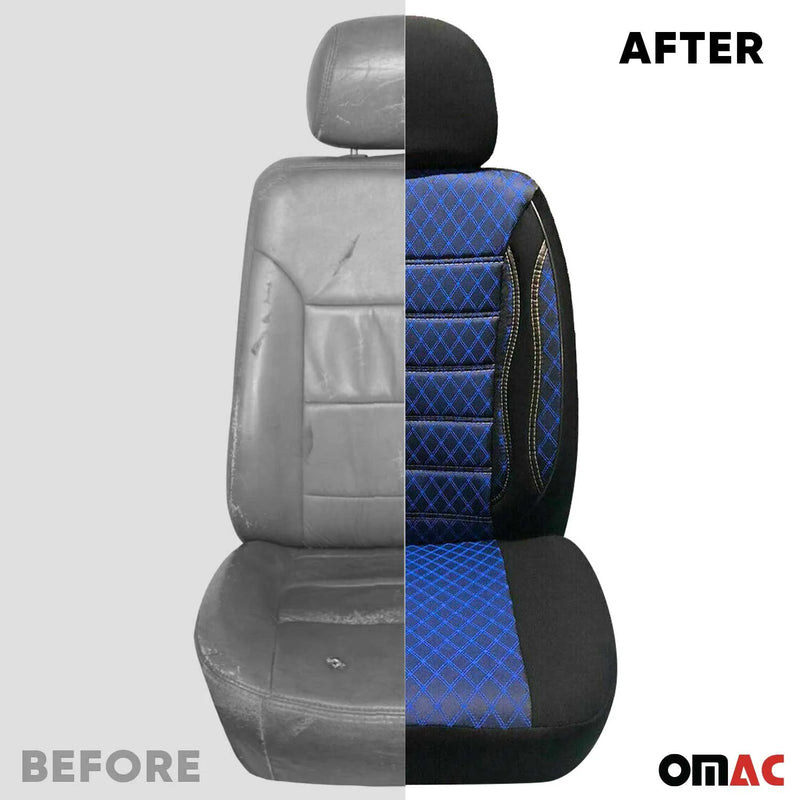 2014-2024 RAM Promaster Front Car Seat Covers Protector Black & Blue 2+1