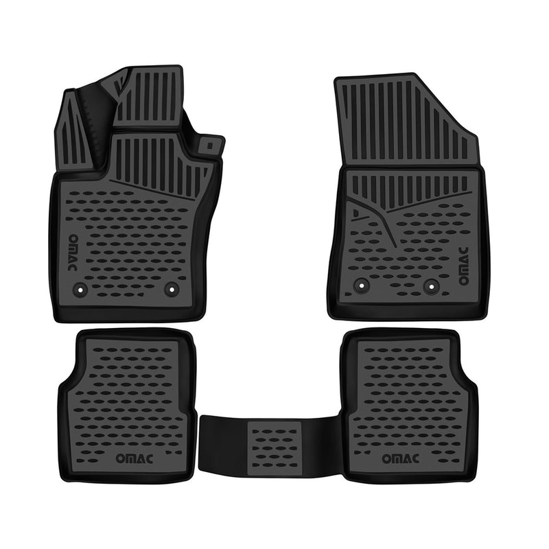 2017-2024 Jeep Compass Floor Mats Liners Full Set All Weather Black