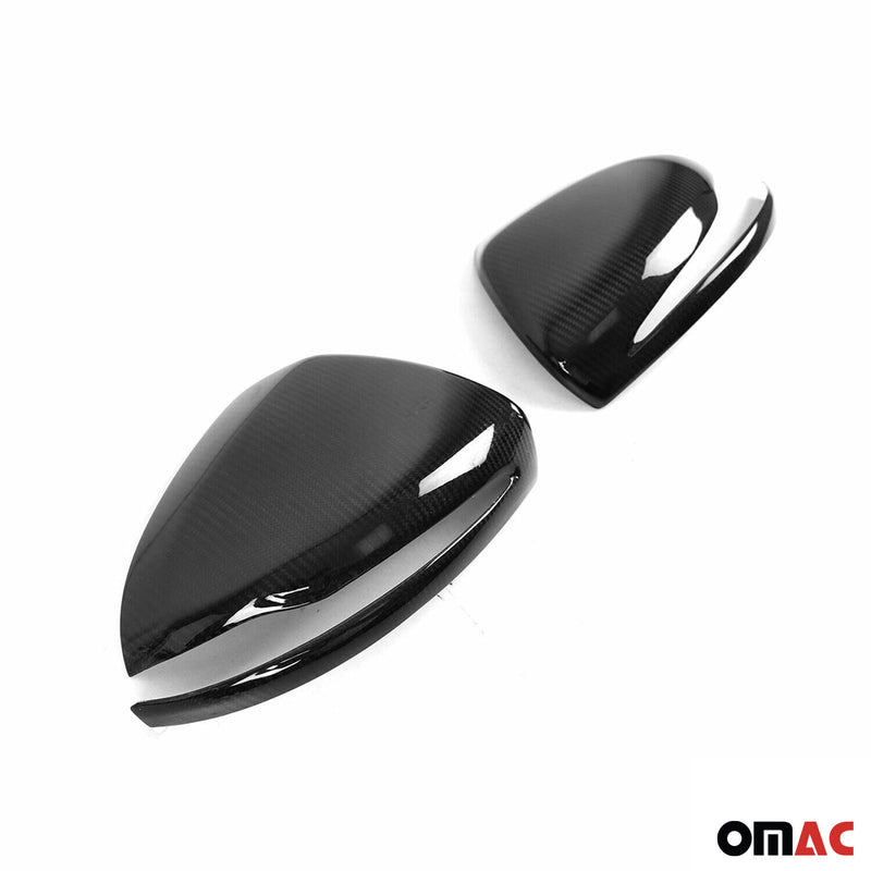 2015-2021 Mercedes C Class W205 Side Mirror Cover Caps Carbon Fiber 2Pcs