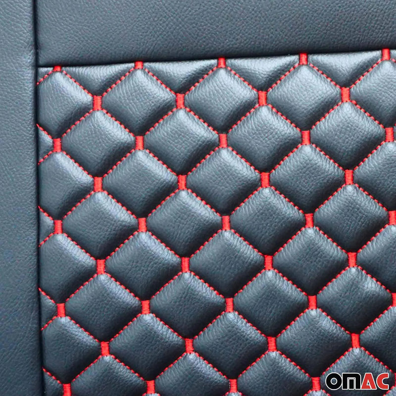 2016-2024 Mercedes Metris Leather Front Car Seat Covers Protector Black Red