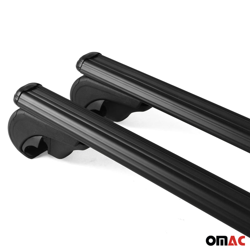 2022-2024 Ford Ranger II Trunk Bed Carrier Roof Racks Alu Black 2 Pcs