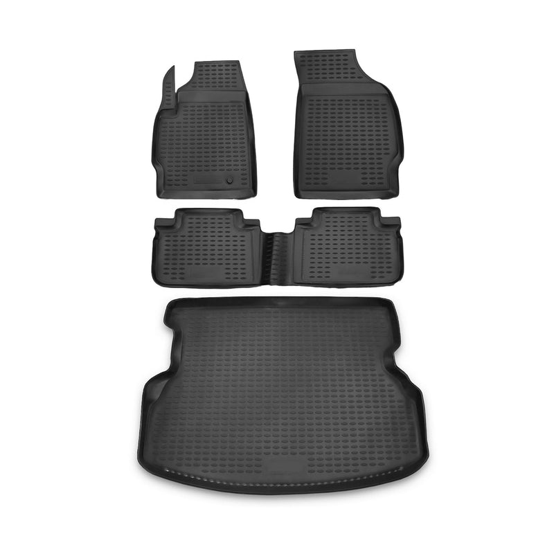 2008-2011 Mazda Tribute Floor Mats & Cargo Liner Full Set All Weather Black