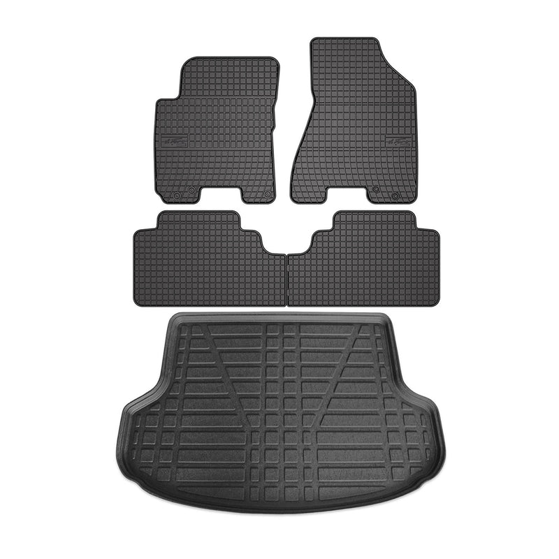 2005-2009 Hyundai Tucson Floor Mats & Cargo Liner Full Set All Weather Black