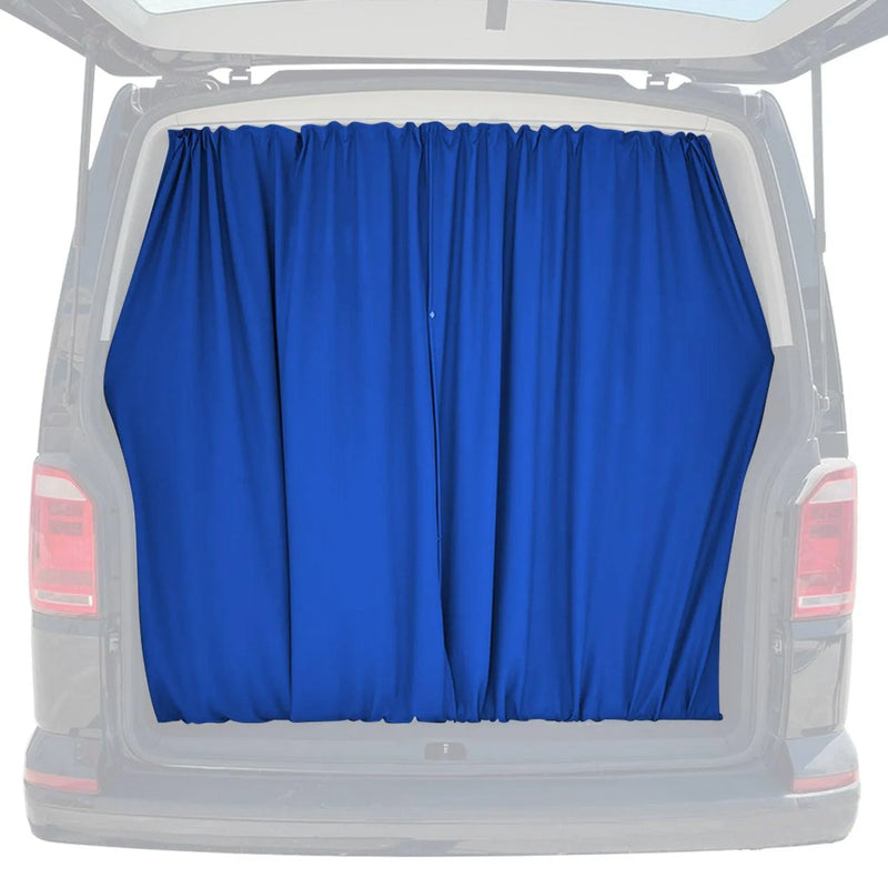 Ford Transit Trunk Tailgate Curtain Blue 2 Privacy Curtains