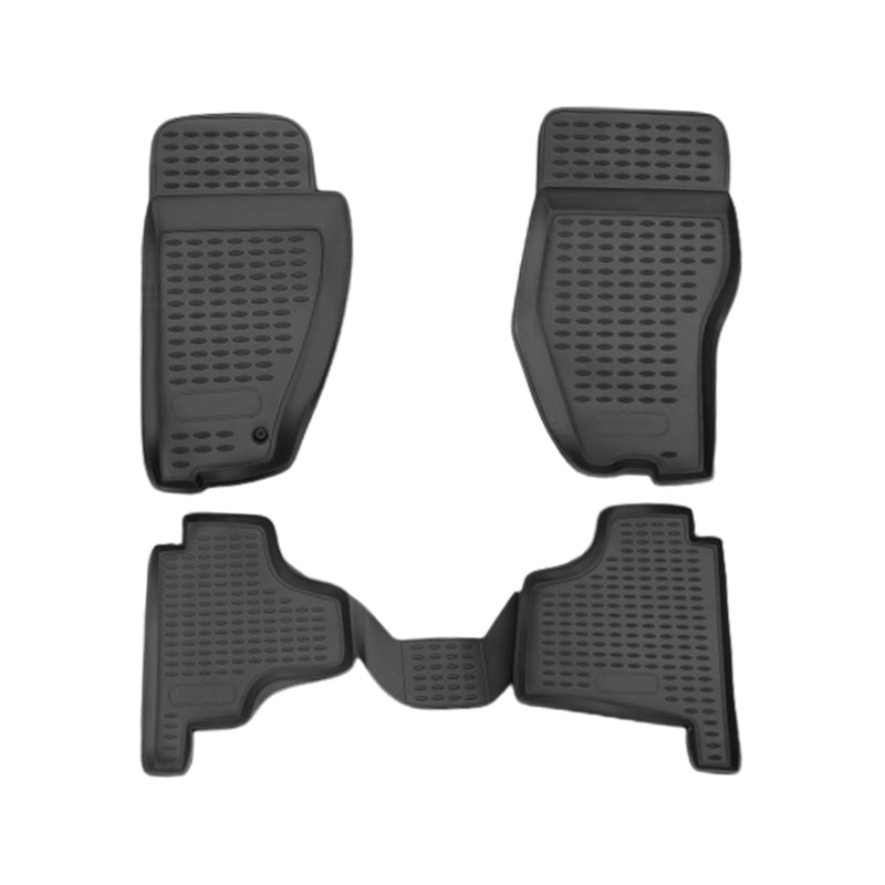 2008-2012 Jeep Liberty Floor Mats Liners Full Set All Weather Black