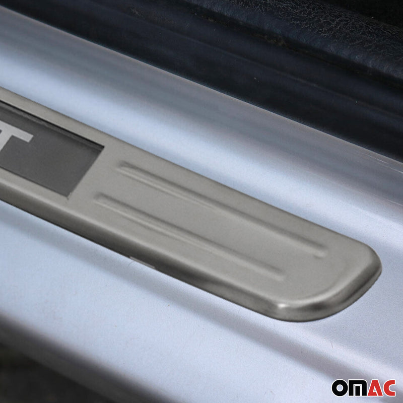 Toyota Door Sill Scuff Plate Illuminated Brushed Steel Silver 4 Pcs