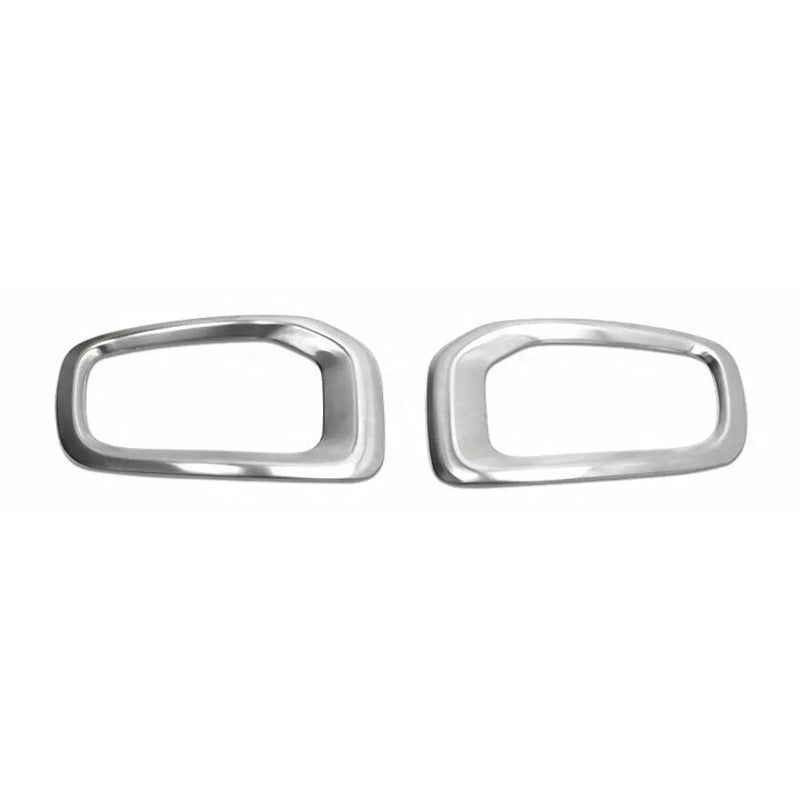 Fog Light Lamp Bezel Cover for Jeep Renegade 2015-2018 Brushed Steel Silver 2Pcs - OMAC USA