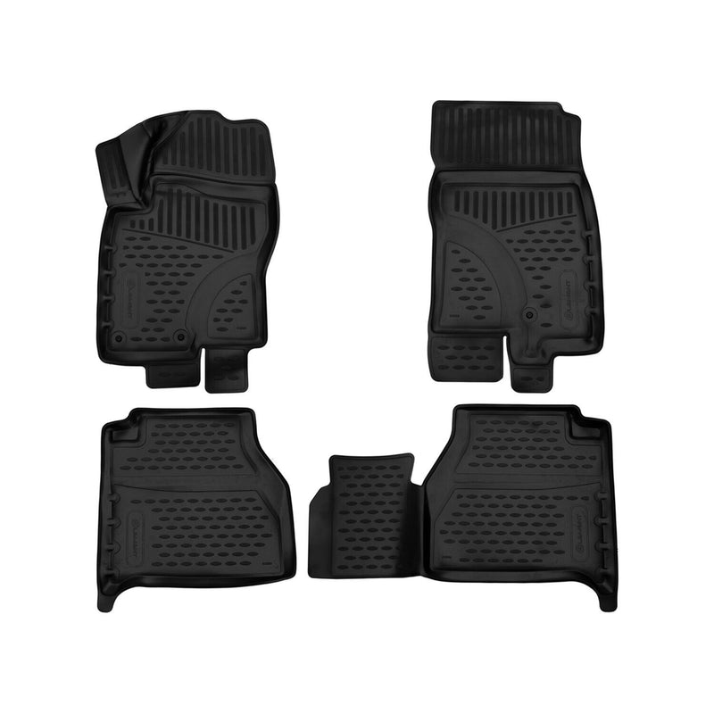 2016-2020 Nissan NP300 Navara Floor Mats Liners Full Set All Weather Black