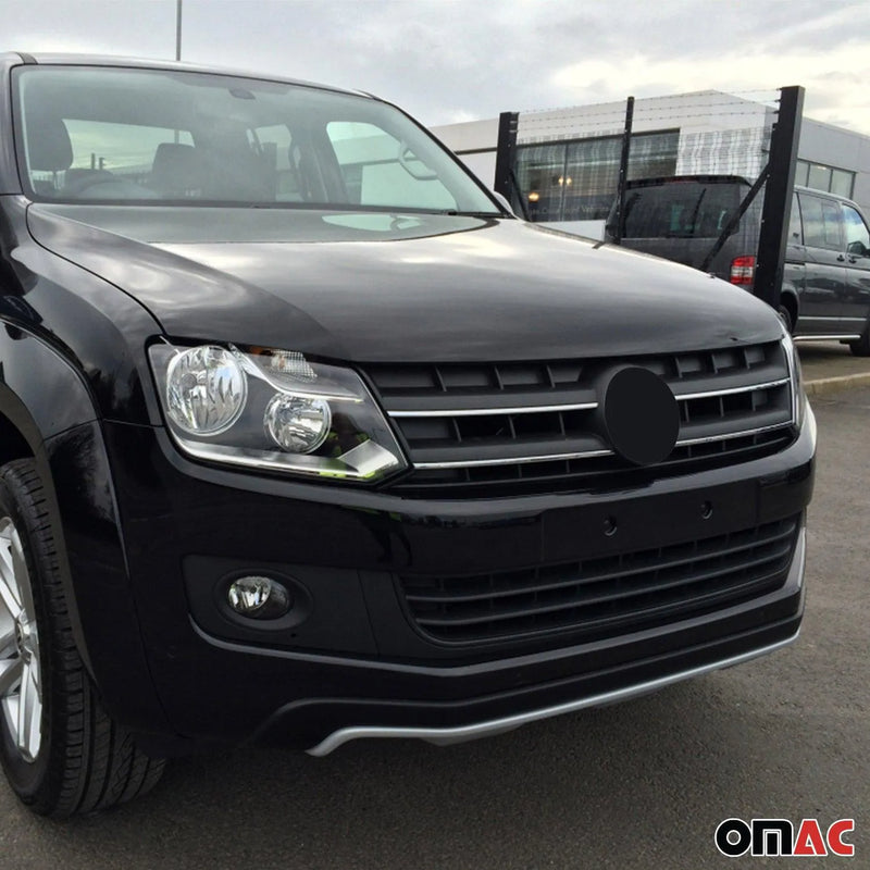 2010-2016 VW Amarok Front Bumper Grill Trim Molding Steel Silver 4 Pcs