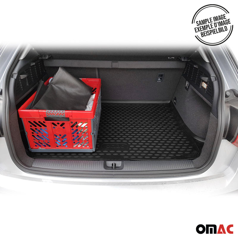 OMAC Cargo Mats Liner for VW Routan 2009-2014 Behind 2nd Row Trunk Mat Black