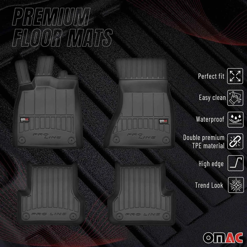 2012-2018 Audi A6 Sedan Premium Floor Mats Liners Full Set All Weather Heavy Duty