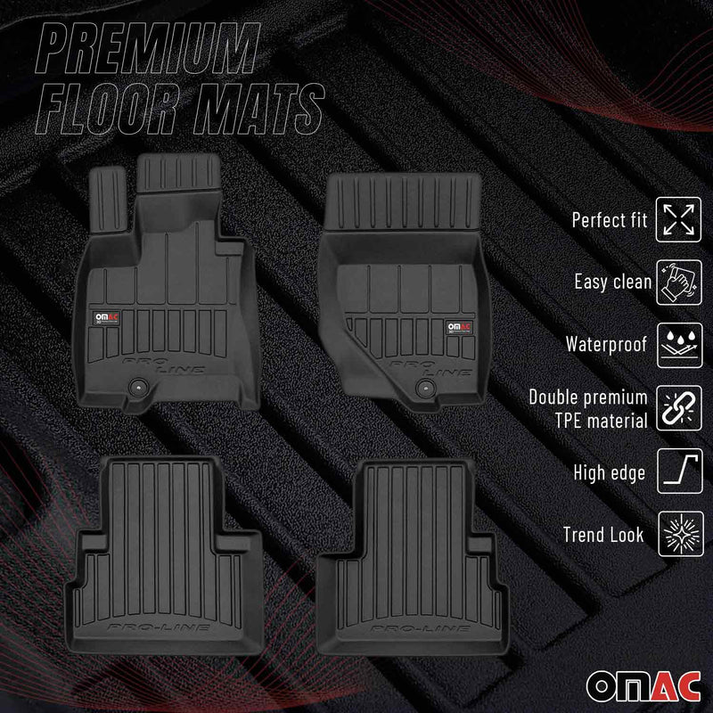 2009-2017 Infiniti FX35 FX50 Premium Floor Mats Liners Full Set All Weather Heavy Duty