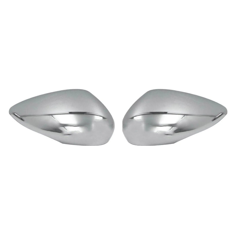 Side Mirror Cover Caps Fits Ford Fiesta / B-Max 2011-2019 Chrome Steel Silver 2x - OMAC USA