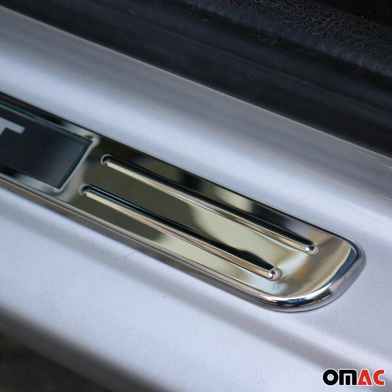 Infiniti FX37 EX35 Door Sill Scuff Plate Illuminated Sport Steel Silver 4 Pcs