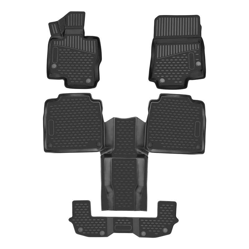 2020-2024 Mercedes GLS Class X167 Floor Mats Liners Full Set All Weather 6 Passenger Black