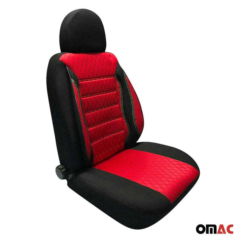 2006-2024 Mercedes Sprinter W906 W907 Front Car Seat Covers Black Red 2+1