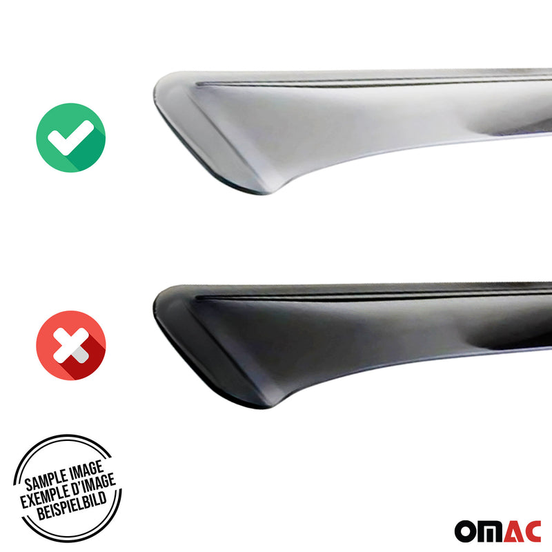 2005-2011 Audi A6 C6 Sedan Avant Allroad Window Visor Vent Rain Deflector 2Pcs Smoke