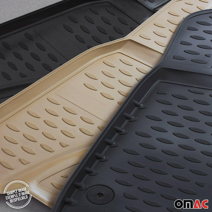 OMAC Floor Mats Liner for BMW 3 Series F30 F31 2012-2018 Rubber TPE Black 4Pcs - OMAC USA