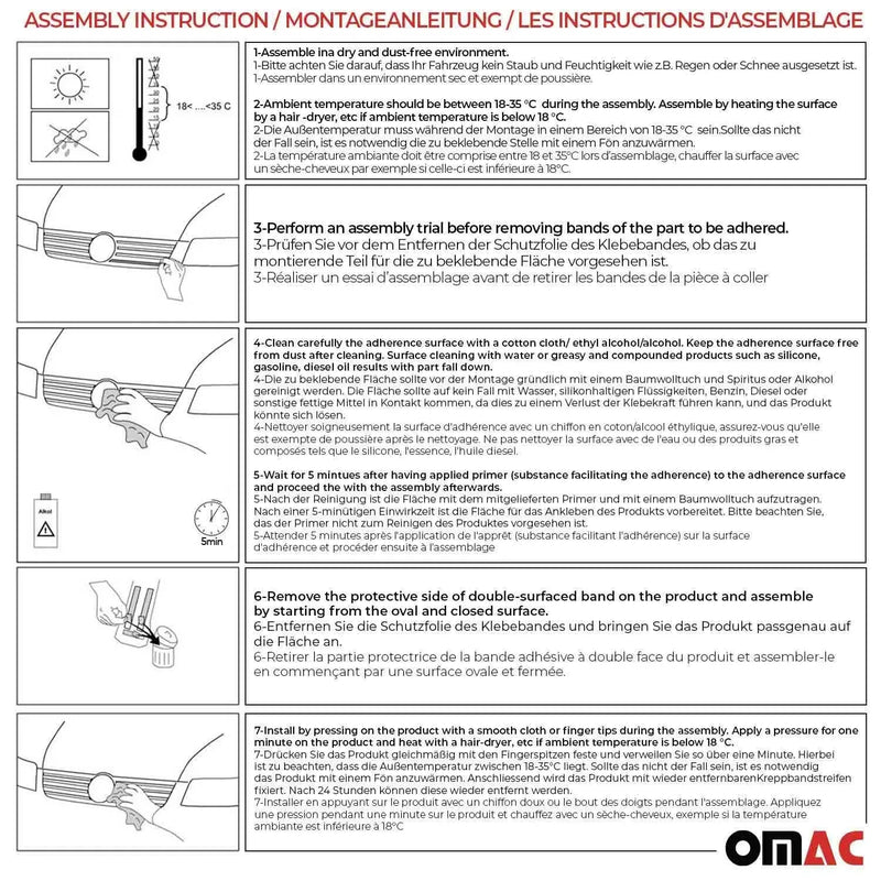 Front Bumper Trim Molding for Mercedes Metris 2016-2024 Stainless Steel - OMAC USA