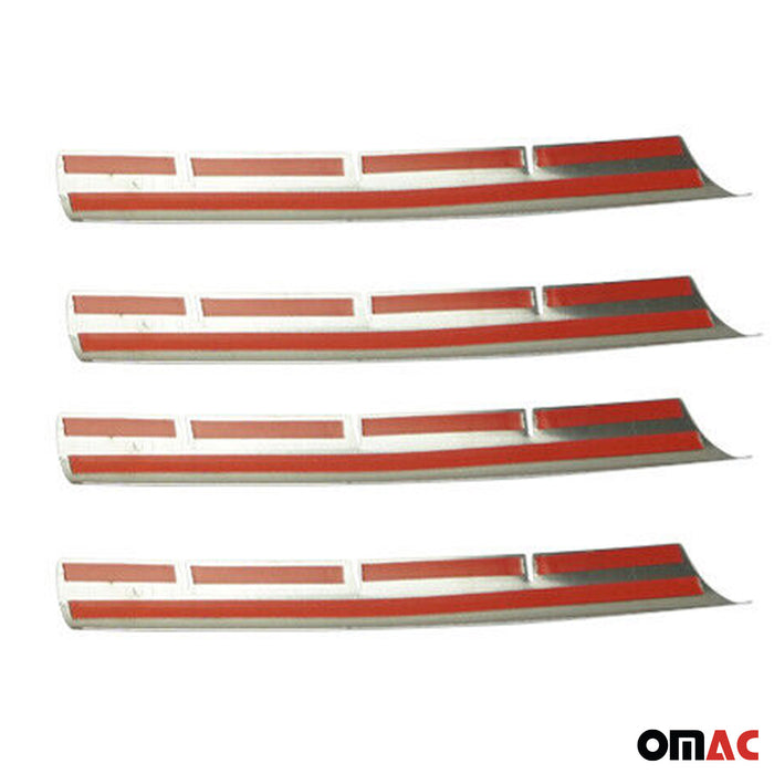 Front Bumper Grill Trim Molding for VW T5 Transporter 2003-2010 Steel Silver 8x