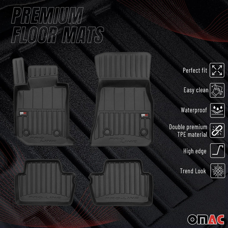 2022-2024 BMW 2 Series Coupe G42 G87 Premium Floor Mats Liners Full Set All Weather Heavy Duty