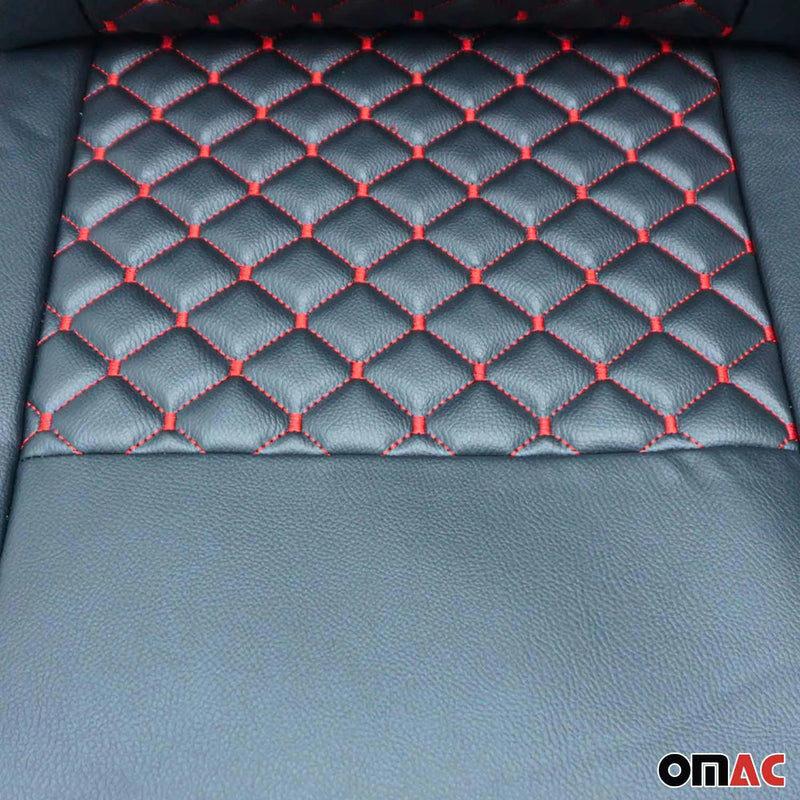 2016-2024 Mercedes Metris Leather Front Car Seat Covers Protector Black Red