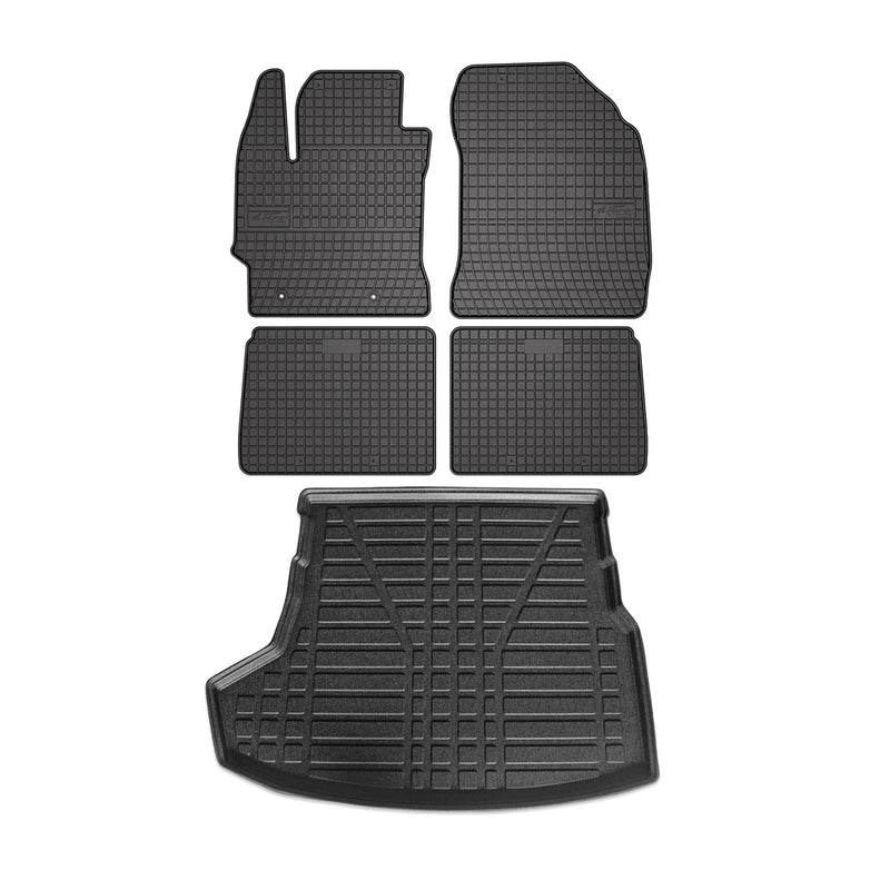 2014-2019 Toyota Corolla Floor Mats & Cargo Liner Full Set All Weather Black