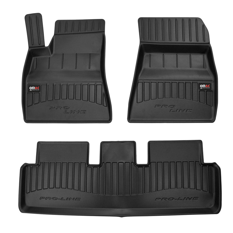 2017-2024 Tesla Model 3 Premium Floor Mats Liners Full Set All Weather Heavy Duty