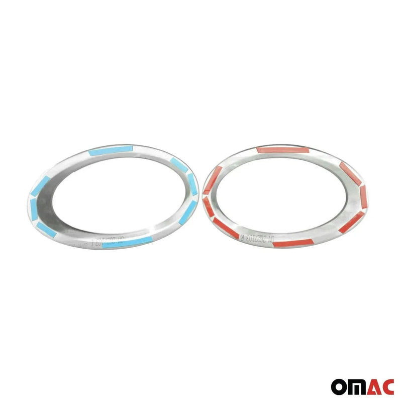 Fog Light Lamp Bezel Cover for Ford Transit Connect 2010-2013 Silver 2 Pcs - OMAC USA