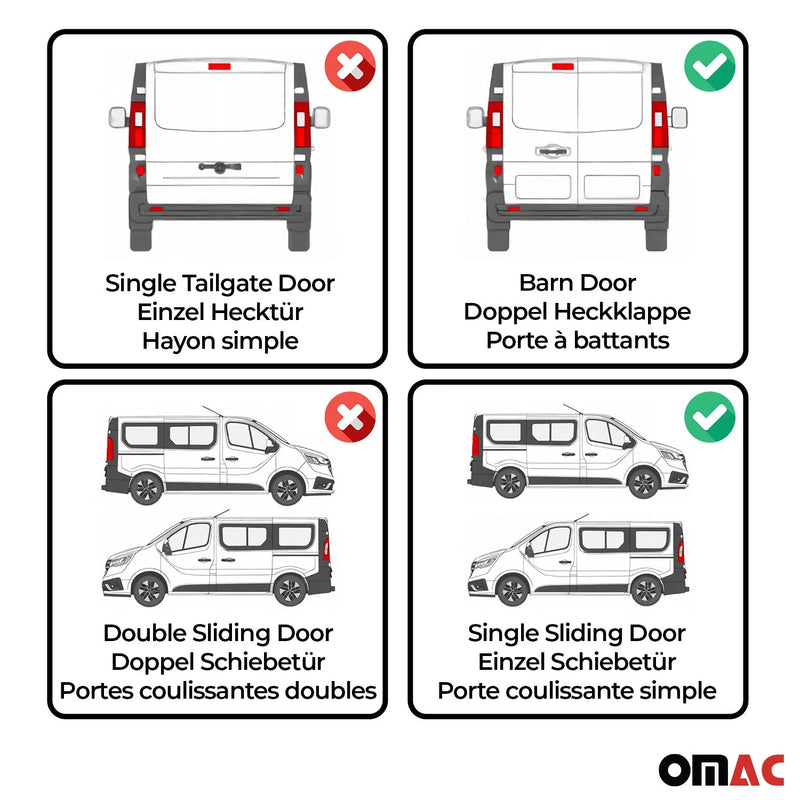 2006-2018 Mercedes Sprinter W906 L2 MWB Side Window Curtain Black 10x