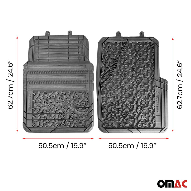 Semi Custom Trim fit Floor Mats for Ford Trucks All Season Rubber 2 Pcs