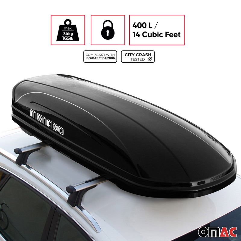 Roof Cargo Box 14 Cubic Feet Black