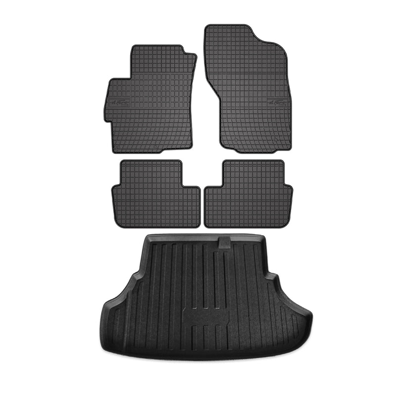 2008-2017 Mitsubishi Lancer Floor Mats & Cargo Liner Full Set All Weather Black