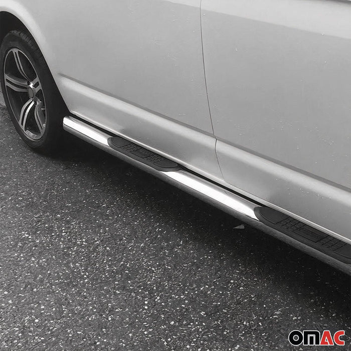 Steel Nerf Bars Side Step Running Boards fits Audi Q7 2007-2015 Silver 2Pcs