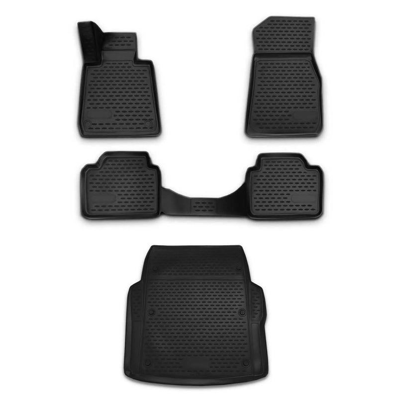 Custom Floor Mats & Cargo Liners for BMW 3 Series F30 F31 2012-2018 TPE Black - OMAC USA