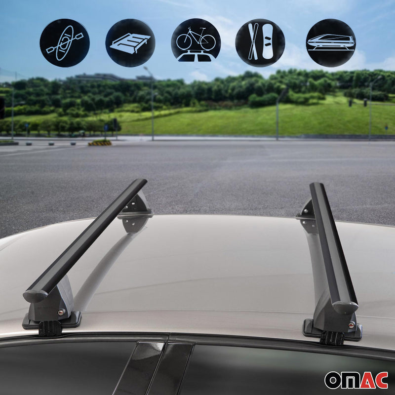 2014-2024 Lexus IS Roof Rack Cross Bars Black