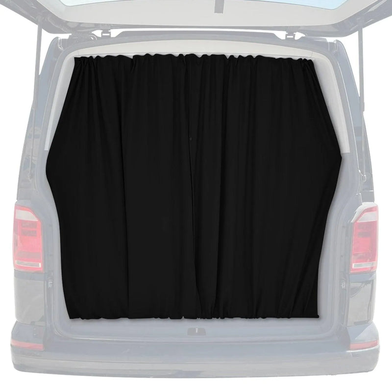 Trunk Tailgate Curtains for Chevrolet Express Black 2 Privacy Curtains