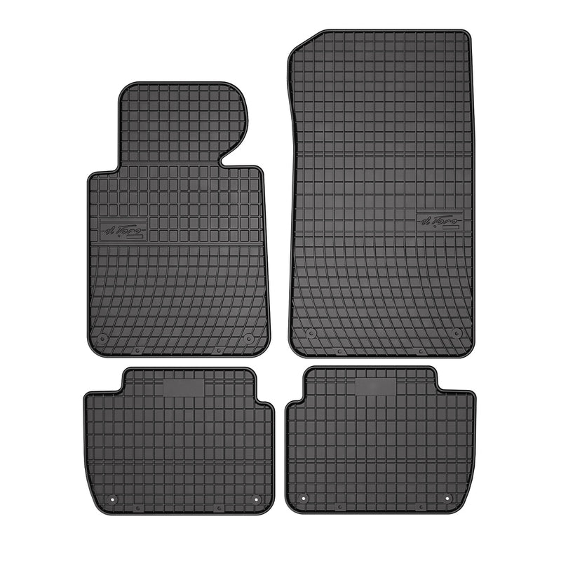 1999-2005 BMW 3 Series E46 Sedan & Touring Floor Mats Liners Full Set All Weather Rubber Black