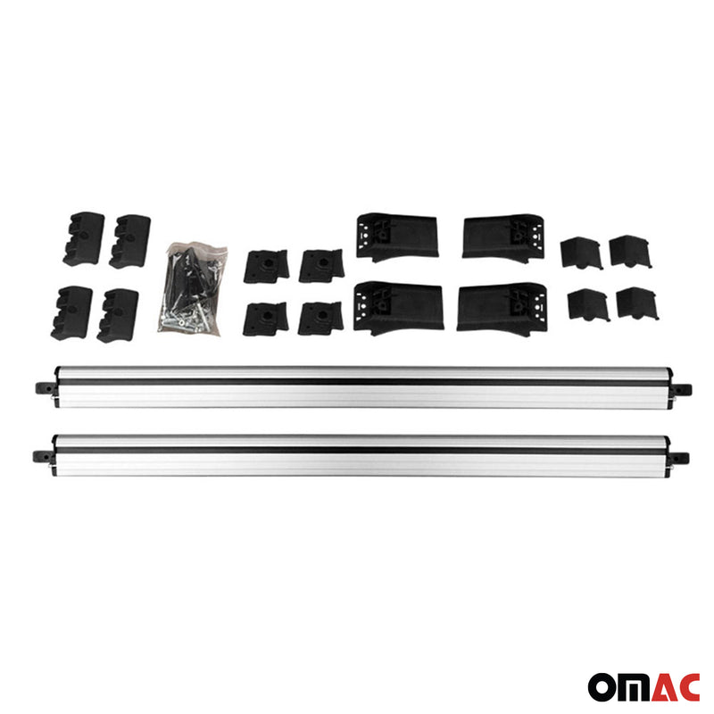 Raised Roof Rack Cross Bars Carrier for Mazda Tribute 2008-2011 Alu Silver 2x