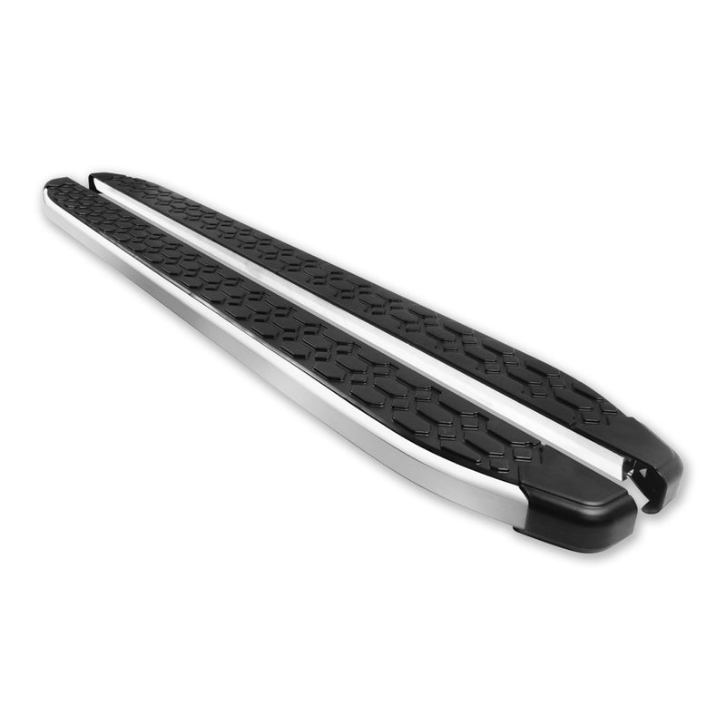 2007-2013 GMC Sierra Running Boards Side Steps Silver & Black