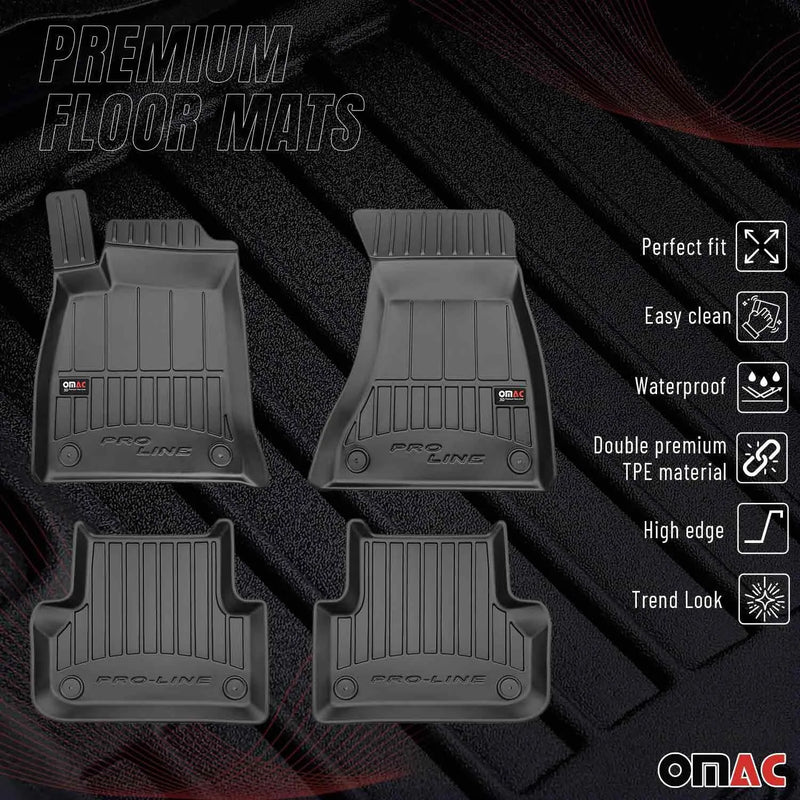 2018-2024 Audi A5 Sportback Premium Floor Mats Liners Full Set All Weather Heavy Duty