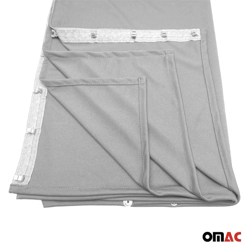 GMC Savana Trunk Tailgate Curtains Gray 2 Privacy Curtains