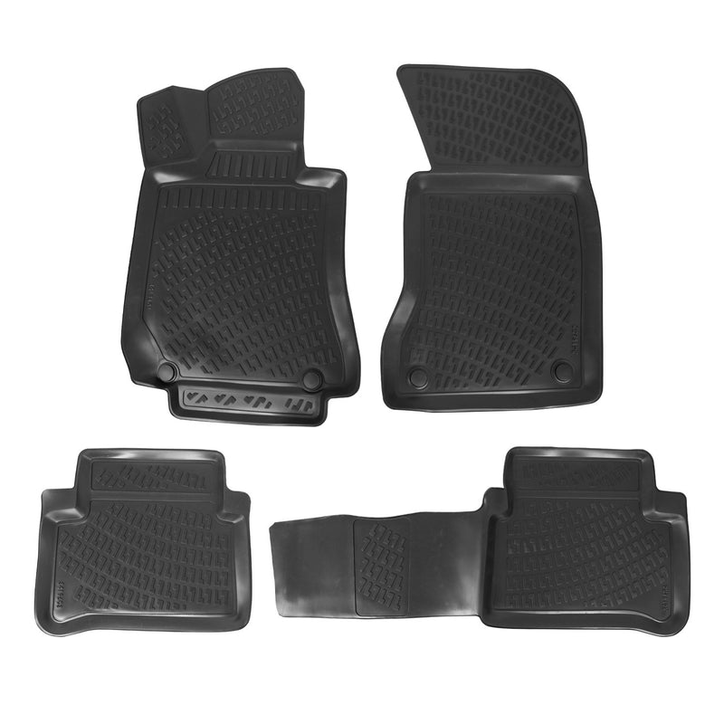 1989-1992 Mercedes E Class W124 Sedan Floor Mats Liners Full Set All Weather Black