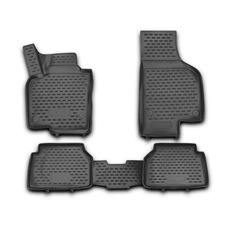 2017-2018 VW Tiguan Limited Floor Mats Liners Full Set All Weather Black