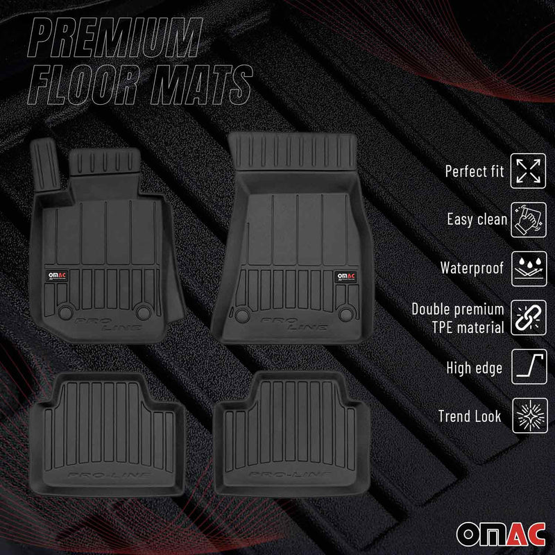 2019-2024 BMW 3 Series G20 Sedan / G21 Touring Premium Floor Mats Liners Full Set All Weather Heavy Duty