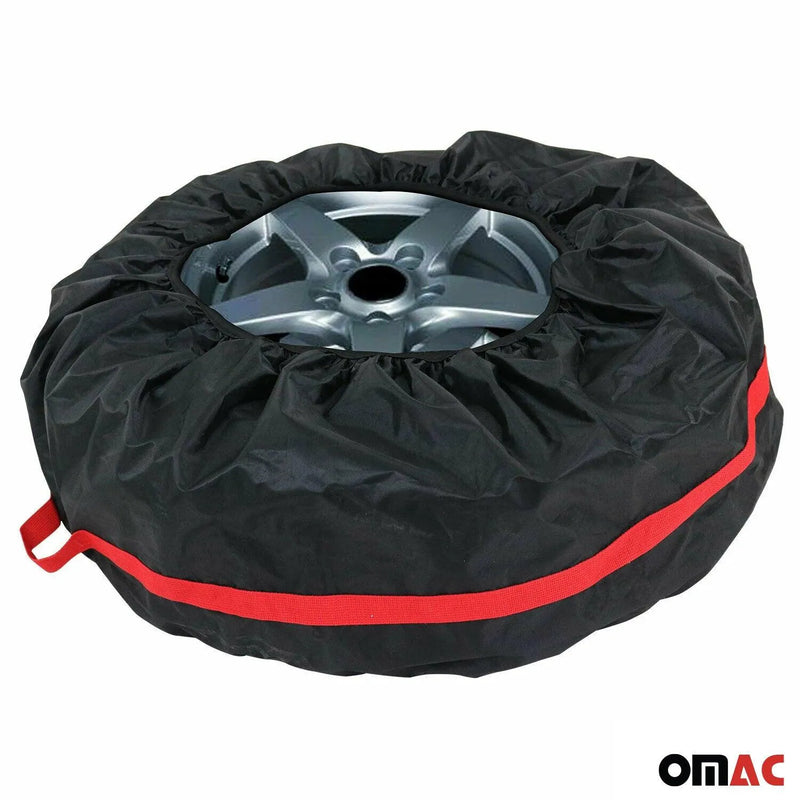 4 Pcs 14''-17" Car Spare Tire Cover Wheel Storage Bag Auto Protector Accessories