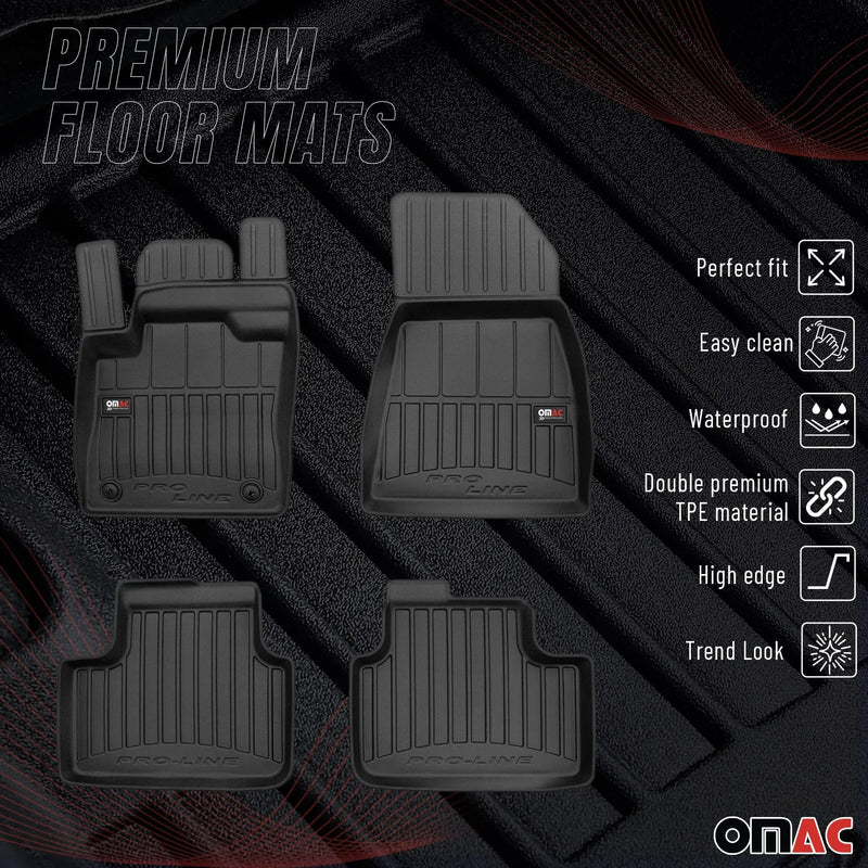 2019-2024 Volvo XC40 Recharge Premium Floor Mats Liners Full Set All Weather Heavy Duty